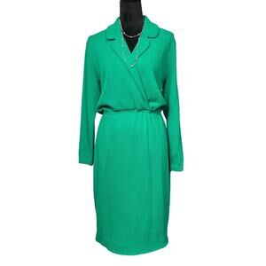 St. John Collection Vibrant Green Mini Dress